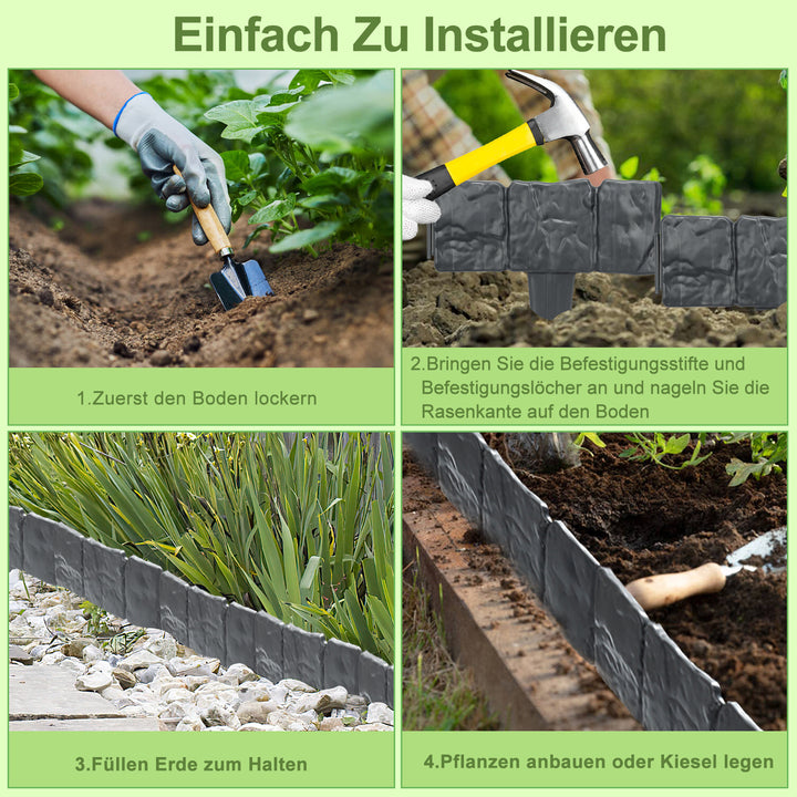 Sonnewelt lawn edge plastic stone look