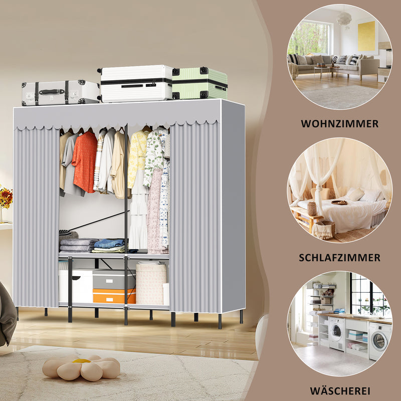 Sonnewelt Klappbarer Kleiderschrank Schlafzimmerschrank