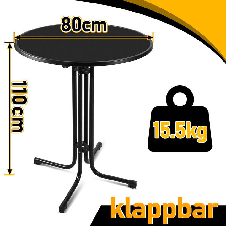 Sonnewelt folding bar table Ø80cm with cover