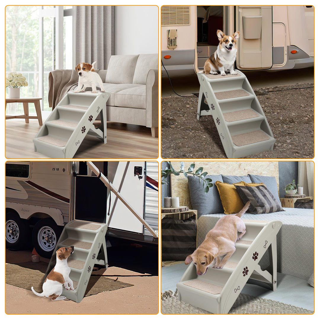 Sonnewelt Dog Stairs Dog Ramp Foldable Maximum Load 75kg