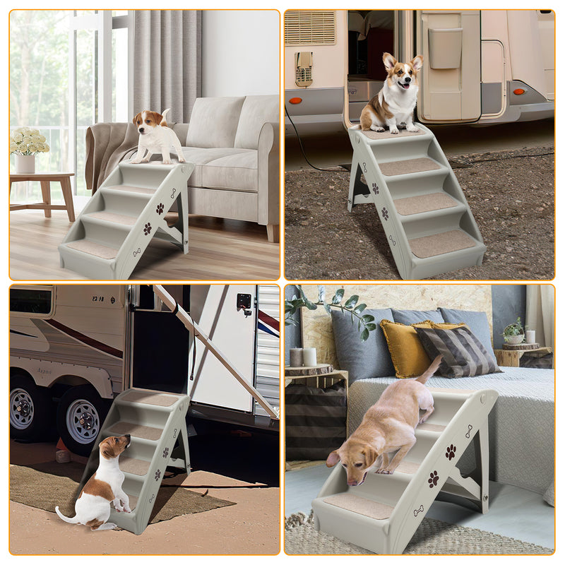 Sonnewelt Hundetreppe Hunderampe Klappbare Maximale Belastung 75kg