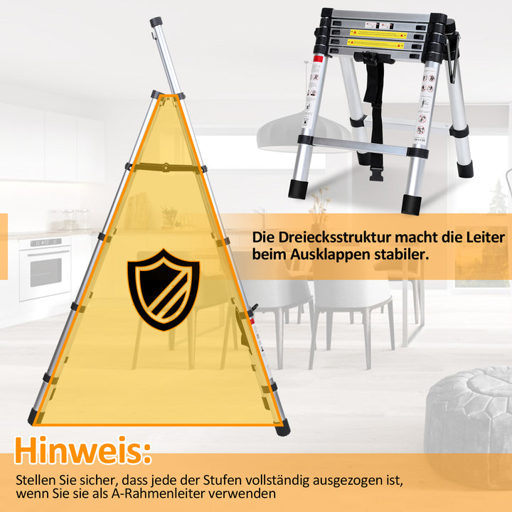 Sonnewelt telescopic ladder folding ladder A-frame