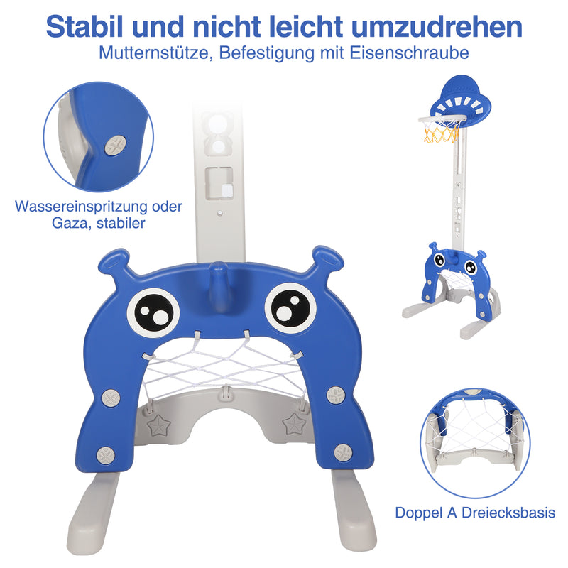 Sonnewelt Kinder Basketballkorb Set 4 in 1 höhenverstellbarer