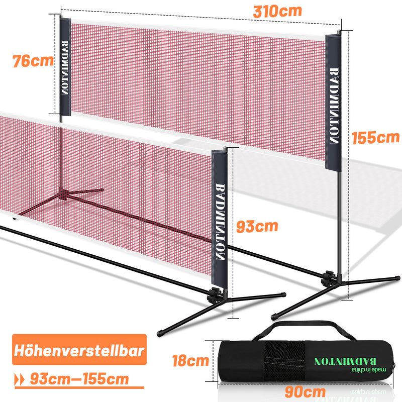 Sonnewelt Badmintonnetz Badminton Netz Tennisnetz 3.1m/ 4.1m/5.1m