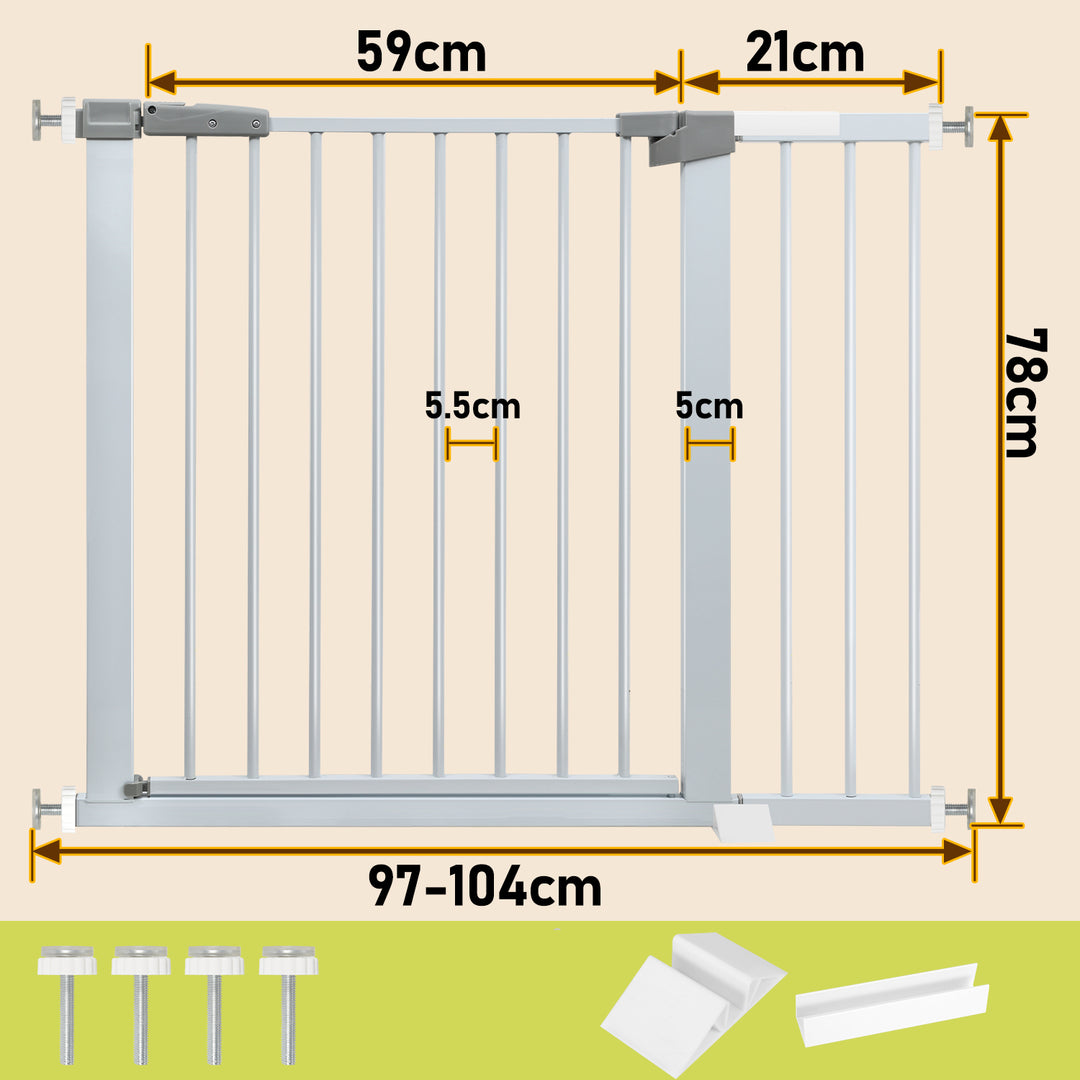 Sonnewelt stair gate children's gate without drilling 76-104cm