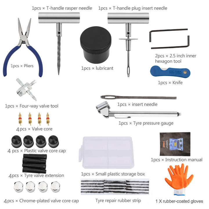 Sonnewelt tire repair set 73 pieces