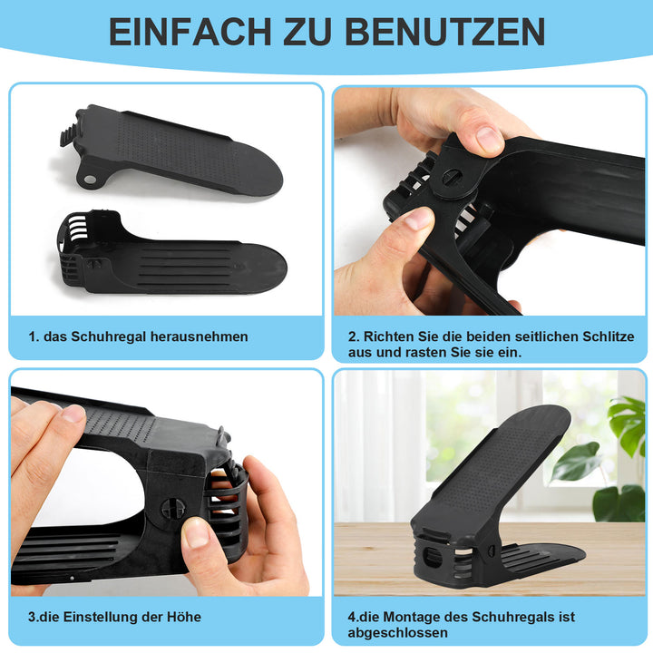 Sonnewelt Schuhorganizer 10 Stück mit 4 Höhenverstellbar
