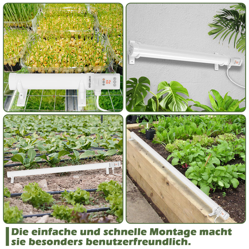 Sonnewelt Gewächshausheizung Elektrische Heizung mit Timer und Thermostat