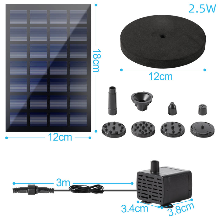 Sonnewelt SolarPumpe Teichpumpe 1.2W/1.5W/2.5W