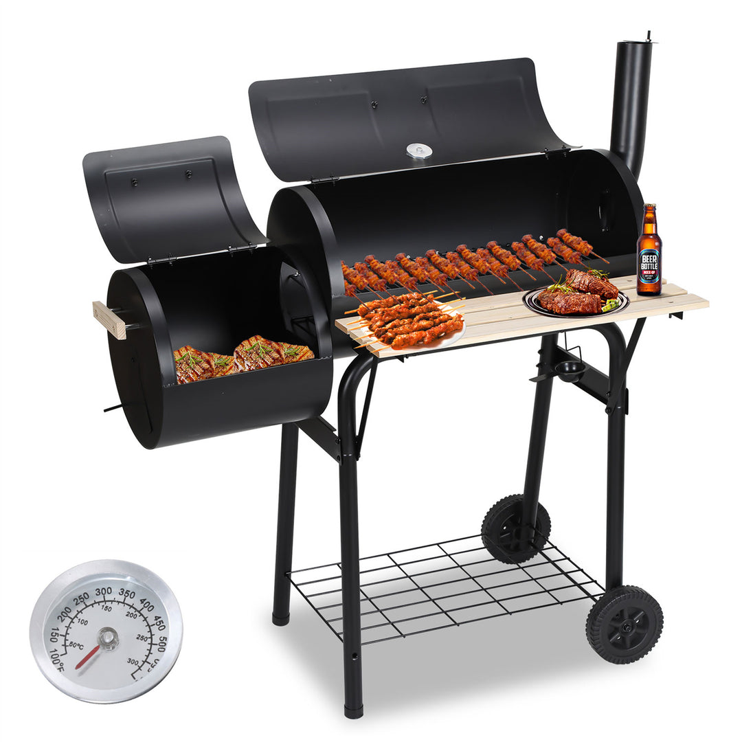 Sonnewelt Holzkohle Grill BBQ Multifunktionaler mit Thermometer