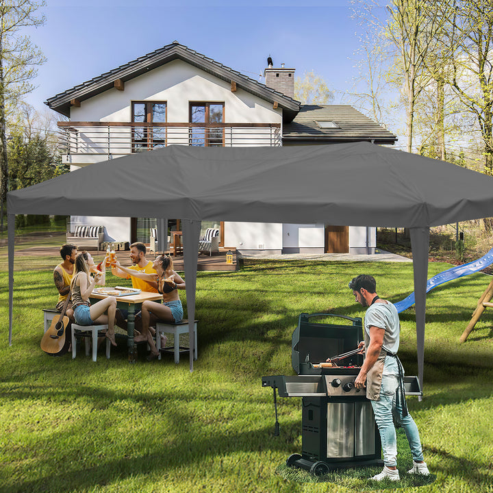 Sonnewelt Pop-Up Pavillon Gazebo mit Zentralverriegelung 3x6m
