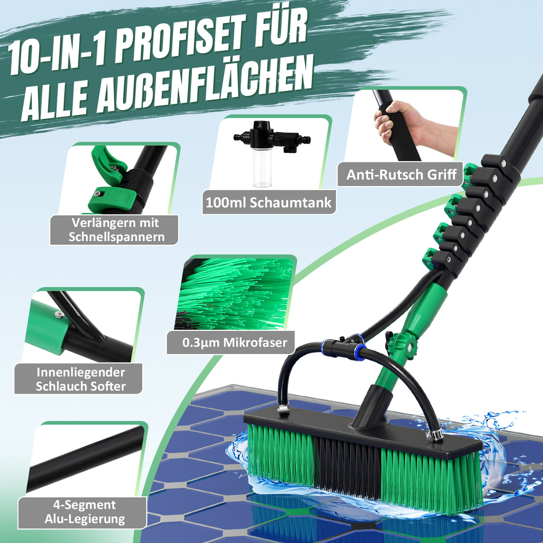 Sonnewelt Teleskop Waschbürste mit Teleskopstiel 3.6m/4.8m