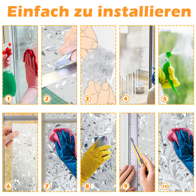 Sonnewelt Sichtschutzfolie Selbstklebend Statische Fensterfolie