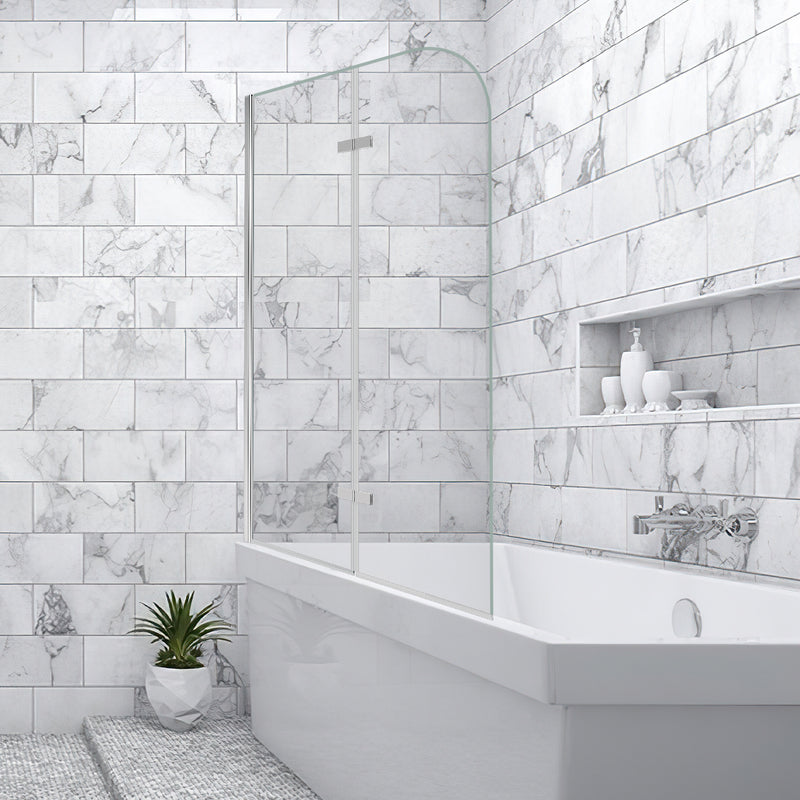 Sonnewelt Duschwand für badewanne Faltbare Glas Duschtrennwand
