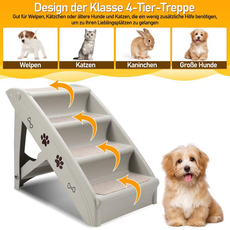 Sonnewelt Hundetreppe Hunderampe Klappbare Maximale Belastung 75kg