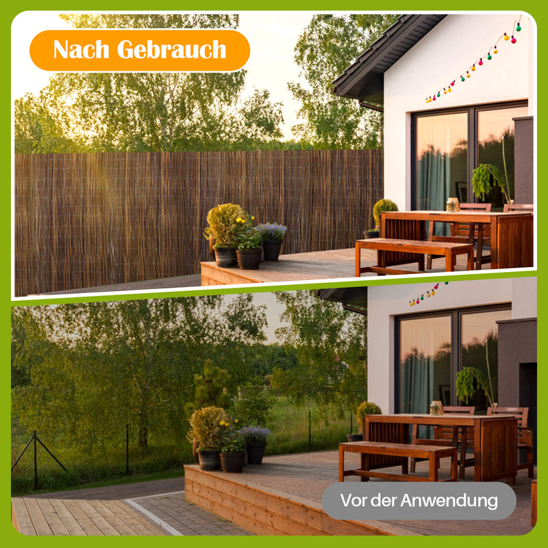 Sonnewelt Weidenzaun Weidenmatte Sichtschutz