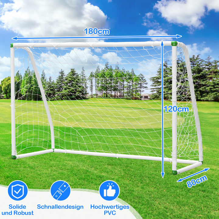 Sonnewelt Fußballtor PVC mit Netz Tragbares