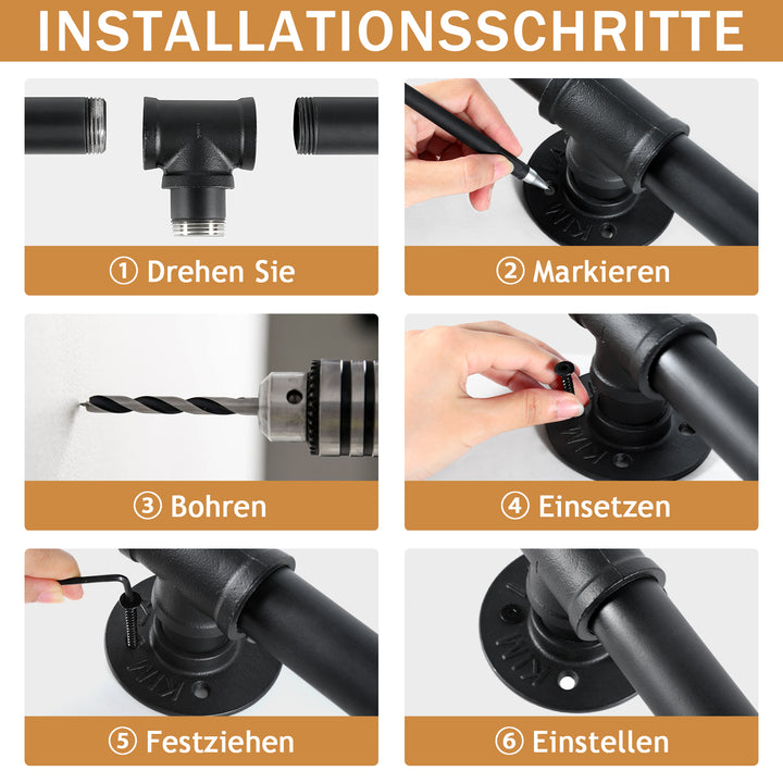 Sonnewelt Handlauf Treppe Edelstahl Handlauf Schwarz
