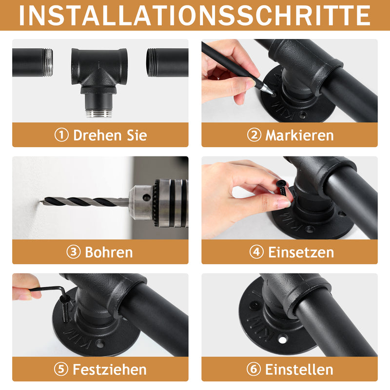 Sonnewelt Handlauf Treppe Edelstahl Handlauf Schwarz