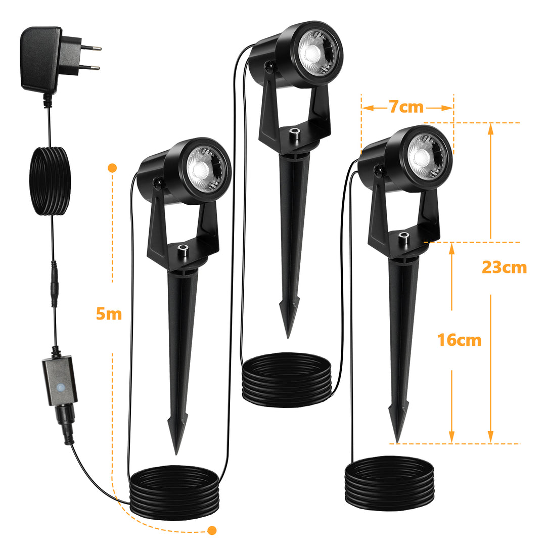 Sonnewelt LED Gartenbeleuchtung RGB 6er Set