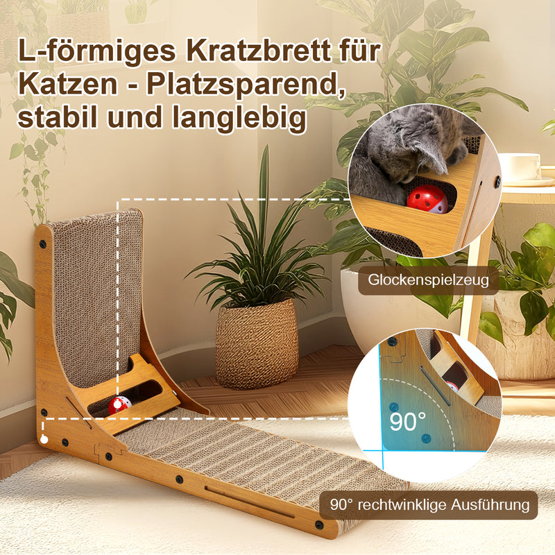 Sonnewelt Katzen Kratzbrett L förmig Kratzpappe