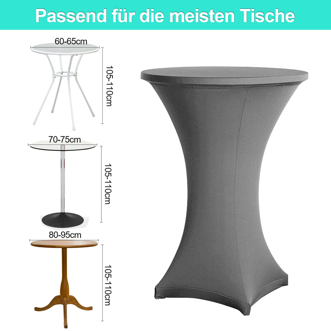 Sonnewelt Stehtischhusse Stretch Tischdecke Grau