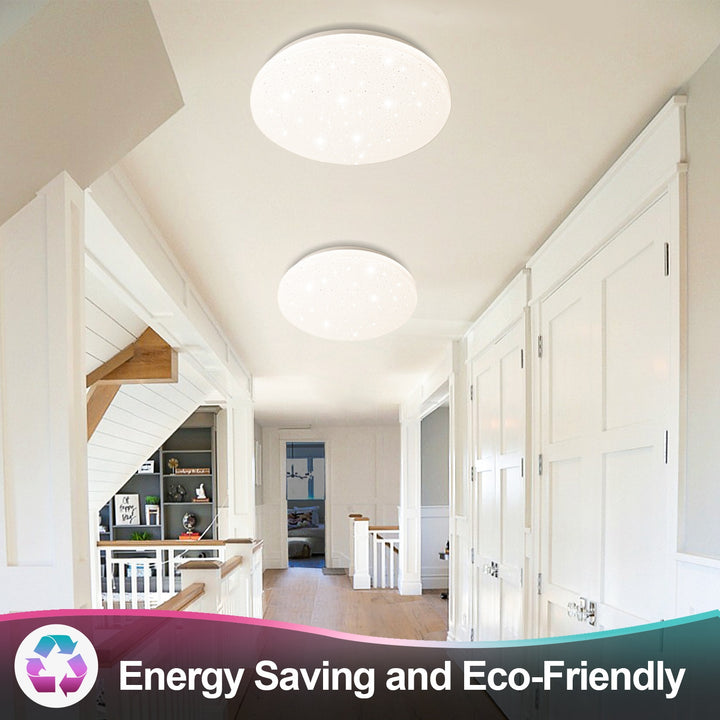 Sonnewelt 24W LED Deckenleuchte RGB mit Sternenhimmel-Effekt