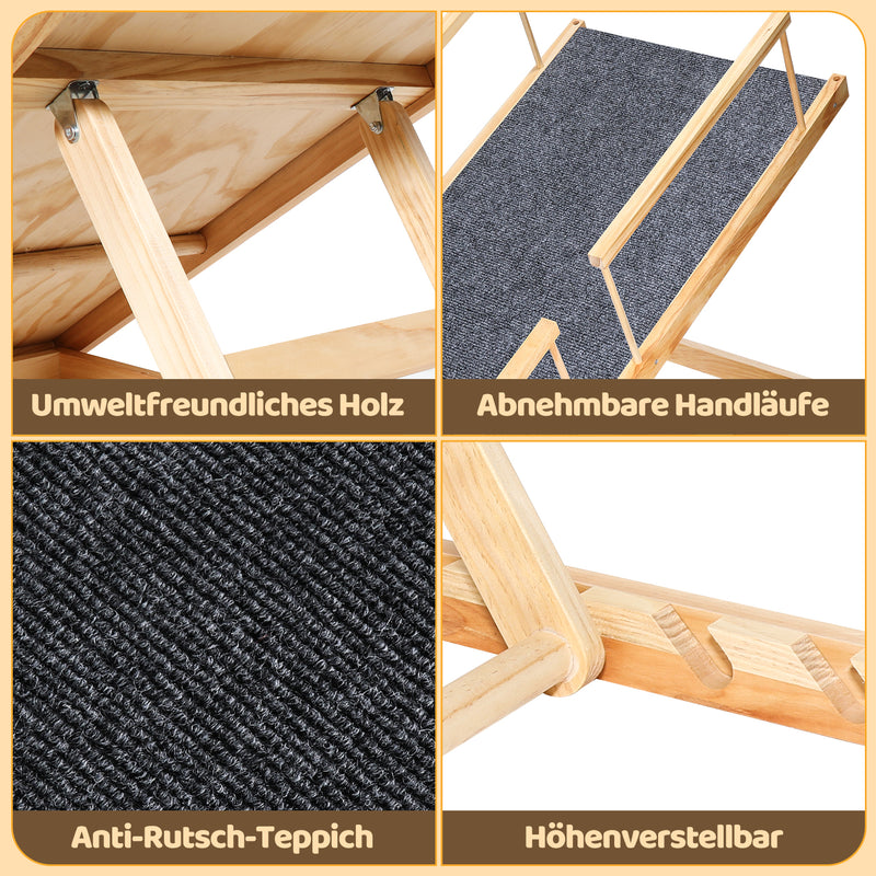 Sonnewelt Hunderampe Hundetreppe aus Holz