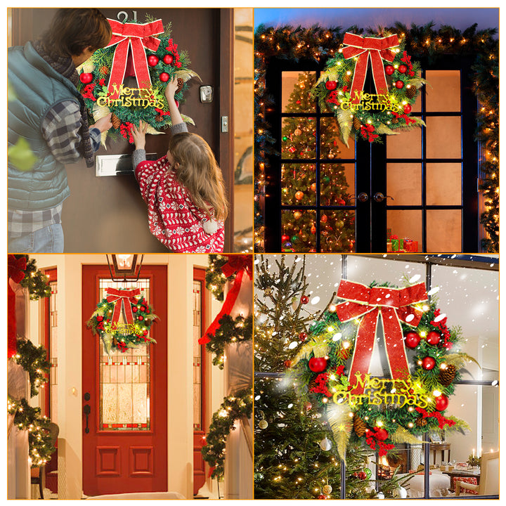 Sonnewelt Weihnachtskranz mit Beleuchtung