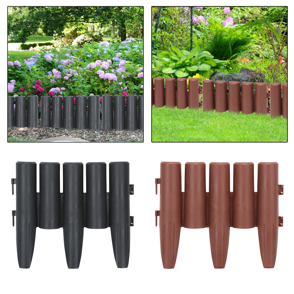 Sonnewelt plastic lawn edge wood look