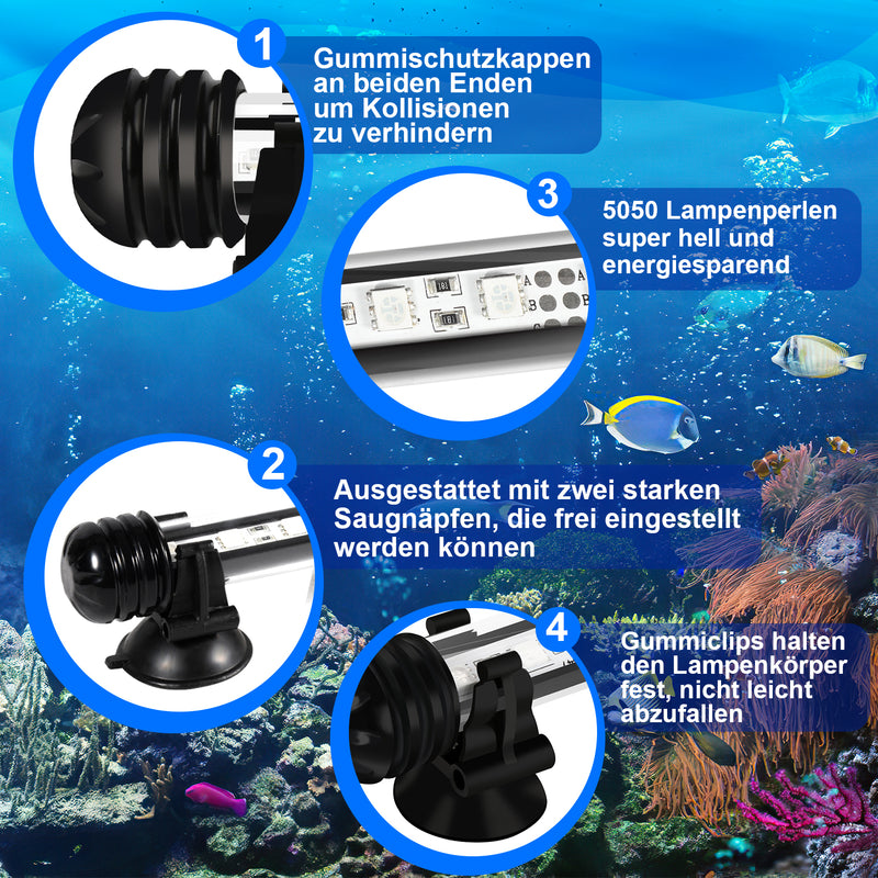 Sonnewelt LED Aquarium Beleuchtung IP67 RGB Timing-Funktion