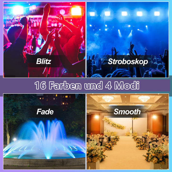 Sonnewelt RGB Strahler Fluter Mit Fernbedienung 10W-50W