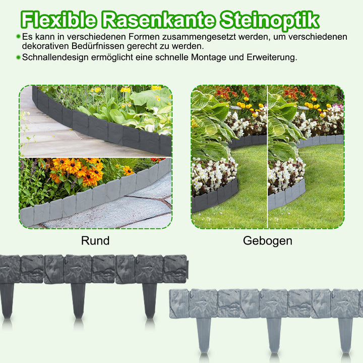 Sonnewelt lawn edge plastic stone look