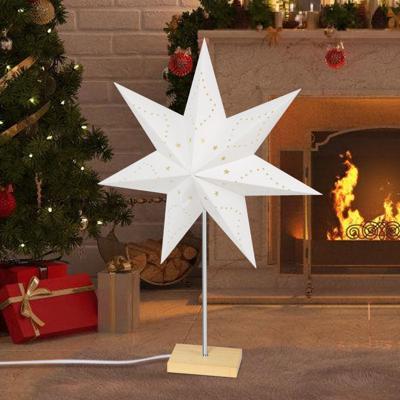 Sonnewelt LED Weihnachtsstern Papier Tischlampe 65cm