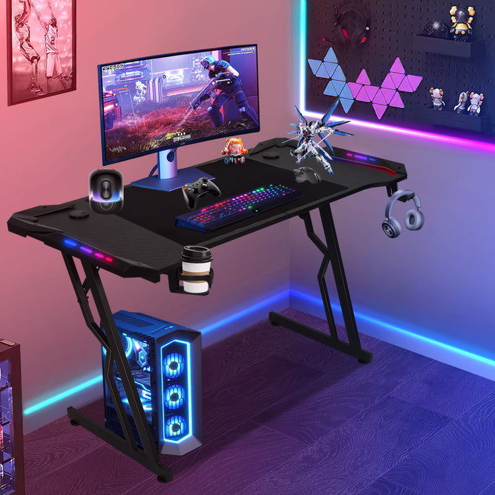 Sonnewelt Gaming Desk Gaming Table 120/140cm with LED Remote Control