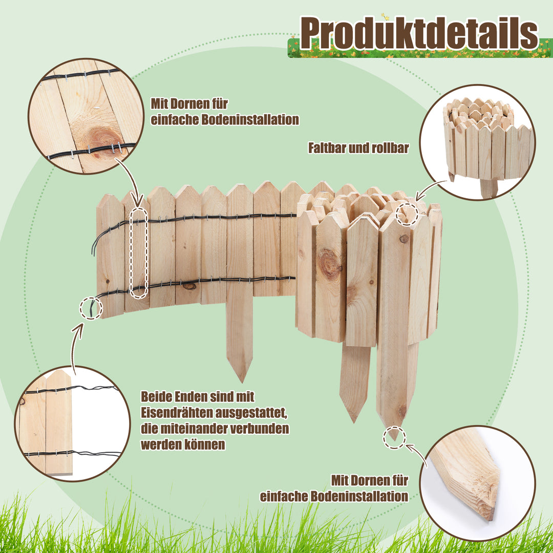 Sonnewelt Rasenkante Beeteinfassung Gartenzaun Holz