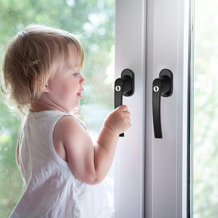 Sonnewelt Fenstergriff Abschließbar Aluminium mit Key