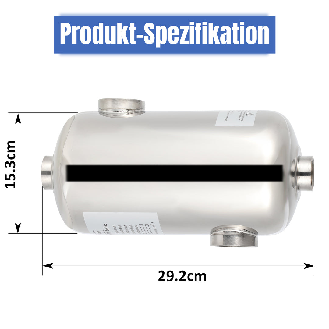 Sonnewelt Schwimmbad Wärmetauscher Edelstahl 28KW/60KW