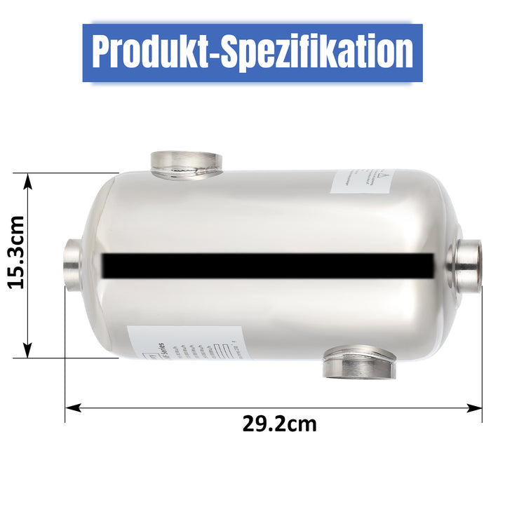Sonnewelt Schwimmbad Wärmetauscher Edelstahl 28KW/60KW