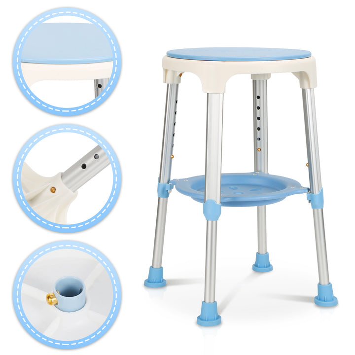 Sonnewelt shower stool 360° rotatable with pallets