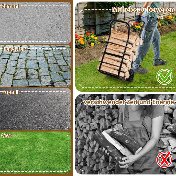 Sonnewelt Kaminholzwagen Holzwagen Brennholzwagen