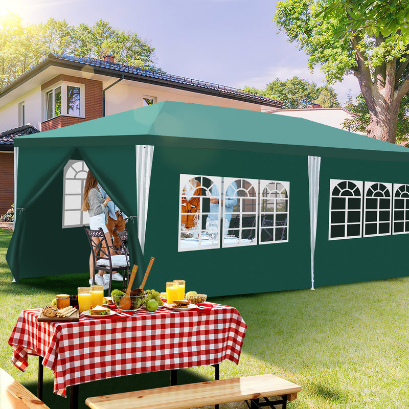 Sonnewelt Pavillon 3x6m Partyzelt Wasserdicht mit Seitenteilen