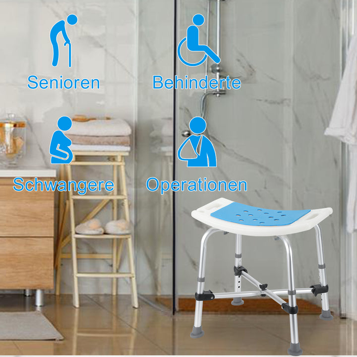 Sonnewelt shower stool shower chair with double reinforced crossbar
