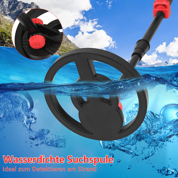 Sonnewelt Metalldetektor mit LCD-Anzeige All-Metall Funktion