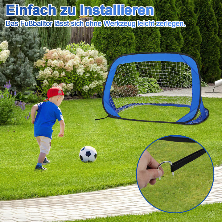 Sonnewelt Fußballtor Fussballtore-Set für Kinder 4 Spielmodi