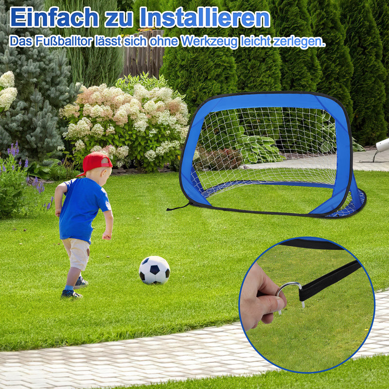 Sonnewelt Fußballtor Fussballtore-Set für Kinder 4 Spielmodi