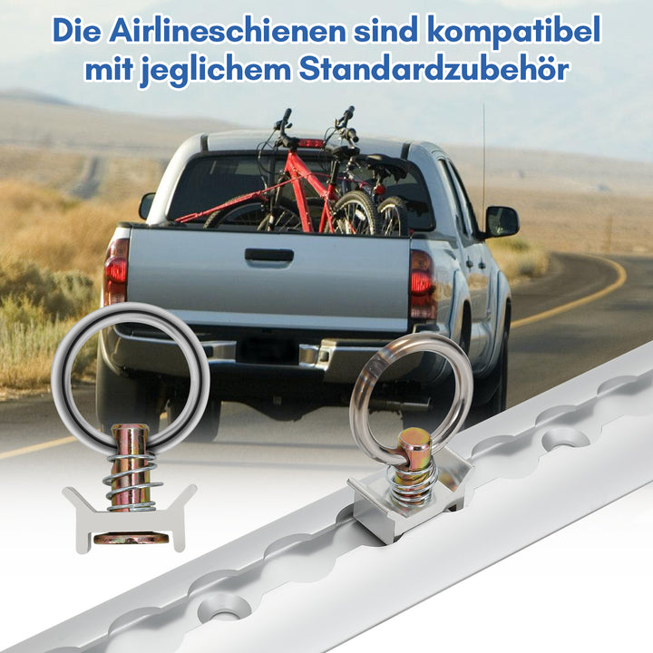 Sonnewelt Airline Rail 4x 1m Aluminium for Motorhomes and Trucks