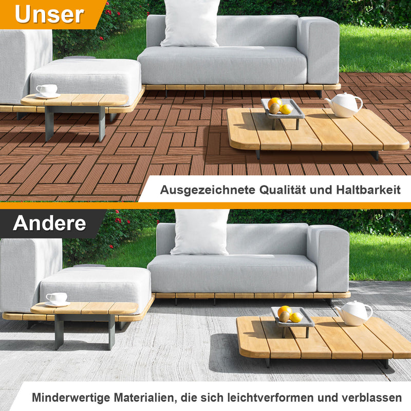 Sonnewelt WPC Terrassenfliesen Klickfliese 30x30cm 11 stk