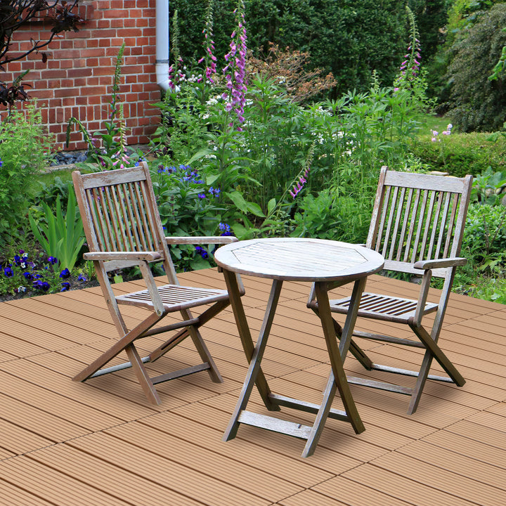 Sonnewelt WPC Terrassenfliesen Klickfliese 30x60cm 6stk