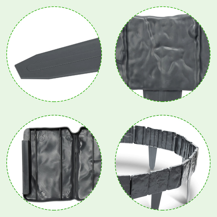 Sonnewelt lawn edge plastic stone look